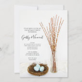 バードネストエッグアンドプッシウィローズ婚約パーティ 招待状 (正面)