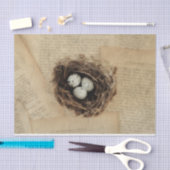 バードネストオールドヴィンテージアンティークレトロブラウンエッグ 薄葉紙 (クラフト)