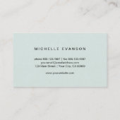 バードネストシンプルミントエレガントプロフェッショナル 名刺 (裏面)