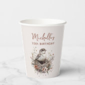 バードネストテラコッタピンク75誕生日 紙コップ (裏面)