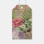 バードネストフローラガーデンフラワーバタフライアート ギフトタグ (裏面)