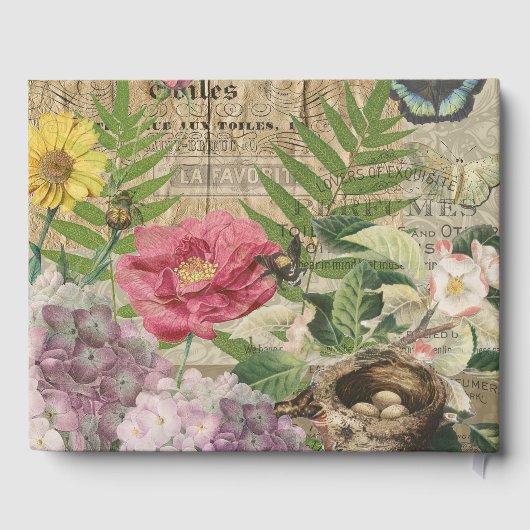 バードネストフローラガーデンフラワーバタフライアート ゲストブック (裏面)