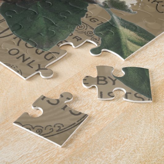 バードネストフローラガーデンフラワーバタフライアート ジグソーパズル (側面)