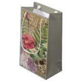 バードネストフローラガーデンフラワーバタフライアート スモールペーパーバッグ (裏面アングル)