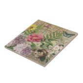 バードネストフローラガーデンフラワーバタフライアート タイル (側面)