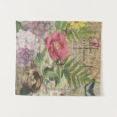 バードネストフローラガーデンフラワーバタフライアート タペストリー (正面(横))