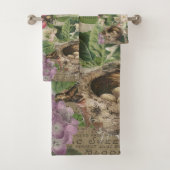 バードネストフローラガーデンフラワーバタフライアート バスタオルセット (インサイチュ)