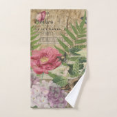 バードネストフローラガーデンフラワーバタフライアート バスタオルセット (ハンドタオル)