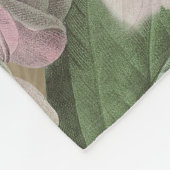 バードネストフローラガーデンフラワーバタフライアート フリースブランケット (角)