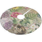 バードネストフローラガーデンフラワーバタフライアート ブラッシュドポリエステルツリースカート (アングル)