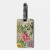 バードネストフローラガーデンフラワーバタフライアート ラゲッジタグ (裏面縦)