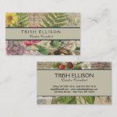 バードネストフローラガーデンフラワーバタフライアート 名刺 (正面/裏面)