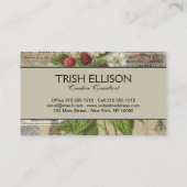 バードネストフローラガーデンフラワーバタフライアート 名刺 (裏面)