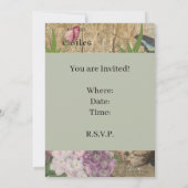 バードネストフローラガーデンフラワーバタフライアート 招待状 (裏面)