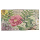 バードネストフローラガーデンフラワーバタフライアート 枕カバー (正面右)