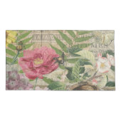 バードネストフローラガーデンフラワーバタフライアート 枕カバー (裏面-左)