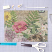 バードネストフローラガーデンフラワーバタフライアート 薄葉紙 (クラフト)