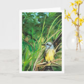 バードノートカード カード (黄色い花)