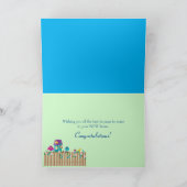 バードハウスで新しいホームバードが移動おめでとう カード (内部)