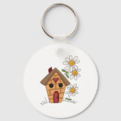 バードハウスとデイジーとハートフォークアート キーホルダー (裏面)
