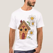 バードハウスと花 Tシャツ (正面)