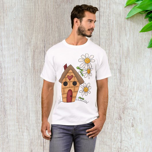 バードハウスと花 Tシャツ