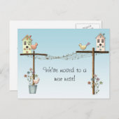 バードハウスの新しい住所はがき 案内ポストカード (正面/裏面)