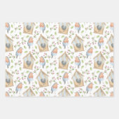 バードハウスの水の色春 ラッピングペーパーシート (正面3)