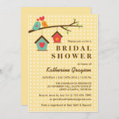 バードハウスアンドラブバード水玉模様招待状 招待状 (正面/裏面)