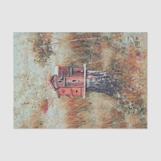 バードハウスインフォレストラストブラウンヴィンテージスタイル 薄葉紙 (正面)