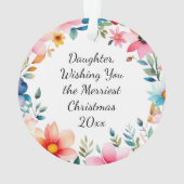 バードハウスクリスマスの水彩イラストレーション オーナメント (裏面)