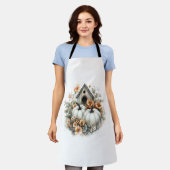 バードハウスシャツカントリーパンプキン エプロン (着用した状態)