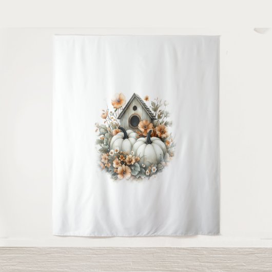 バードハウスシャツカントリーパンプキン タペストリー (正面)