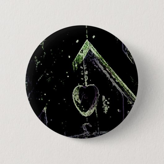 バードハウスデジタルアート 缶バッジ (正面)