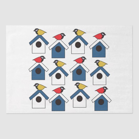 バードハウスバードハカラフルウズバードハウス 薄葉紙 (正面)