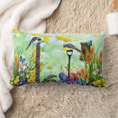 バードハウスフラワーガーデン ランバークッション (ブランケット)