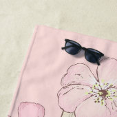 バードハウスフローラコロブロック ビーチタオル (インサイチュ)