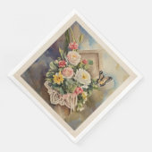 バードハウスブーケペーパーナプキン (コーナー)