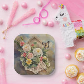 バードハウスブーケ – 紙プレート ペーパープレート (パーティー)