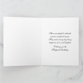 バードハウスブーケ – 誕生日カード カード (内部)