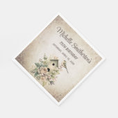 バードハウスボタニカル自然75th誕生日 スタンダードランチョンナプキン (角)