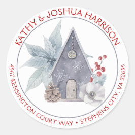 バードハウスポインセティアズベリー差出人住所 | ラウンドシール