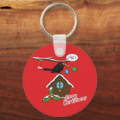 バードハウスメリークリスマス キーホルダー (正面)
