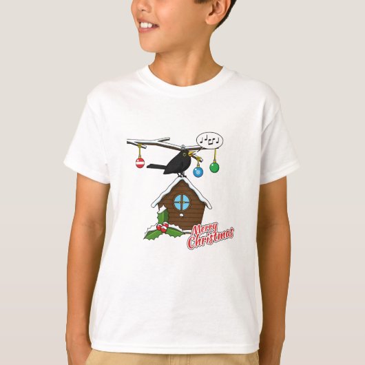 バードハウスメリークリスマス Tシャツ (正面)