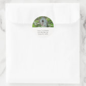 バードハウス住所ステッカー ラウンドシール (バッグ)