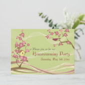 バードハウス引っ越し祝いパーティーパーティーインビエーショングリーン 招待状 (スタンド正面)