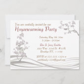 バードハウス引っ越し祝いパーティーパーティーインビエーショングリーン 招待状 (裏面)