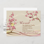 バードハウス引越し案内はがきグレー 案内ポストカード (正面/裏面)