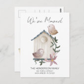 バードハウス新住宅引越し案内はがき ポストカード (正面/裏面)