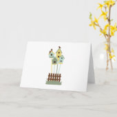 バードハウス カード (黄色い花)